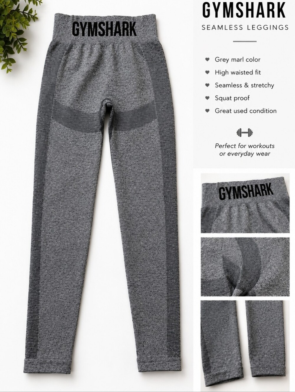 Gymshark Grey High-Waisted Leggings